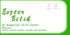 eszter bilik business card